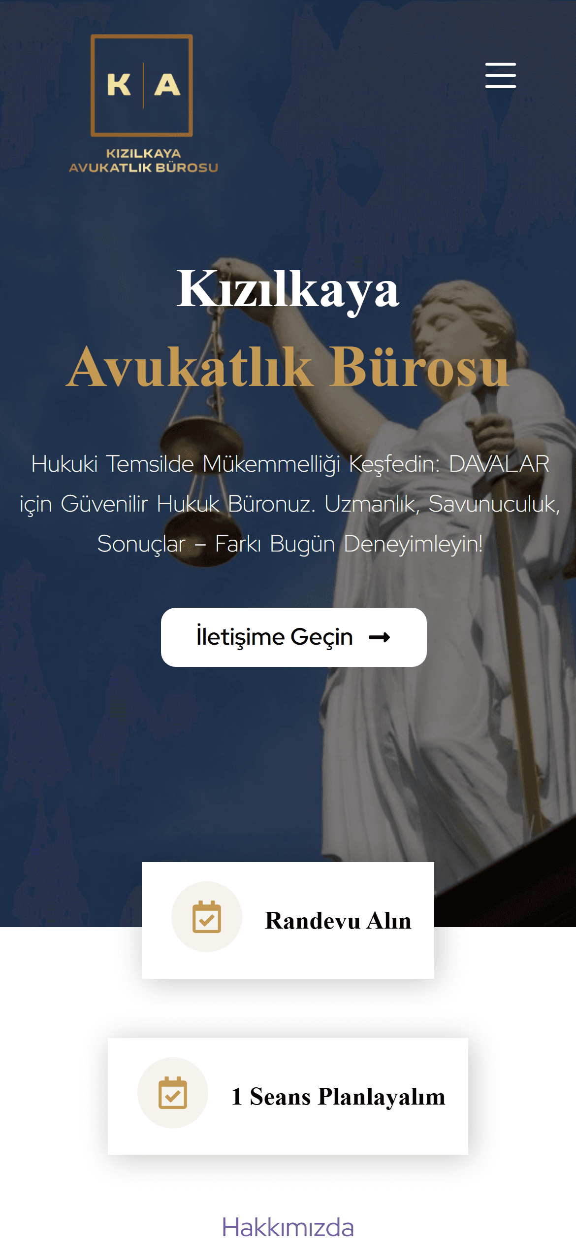 Hulusi Kızılkaya Law Office — mobile view